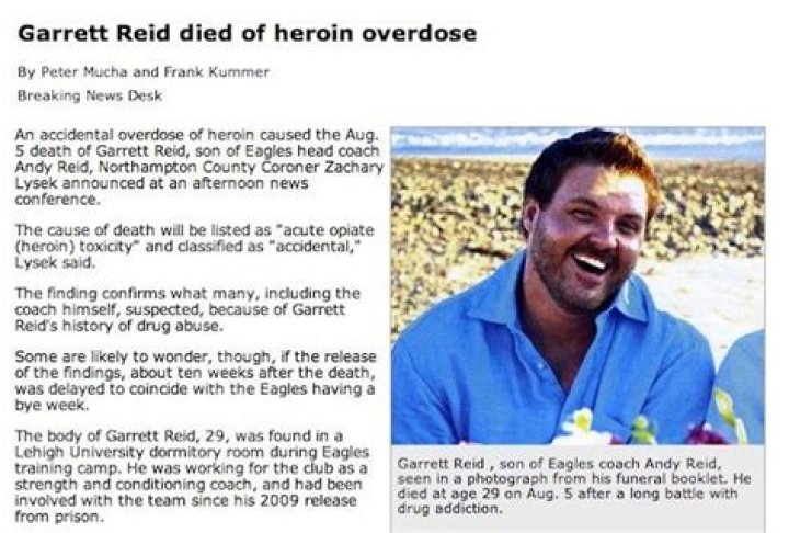 Garrett Reid Wiki, Death, Obituary, Funeral