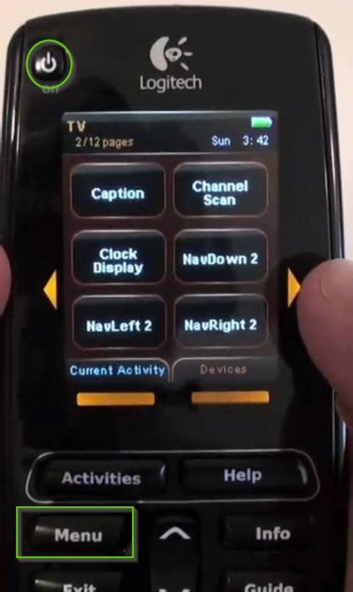 How to reset harmony remote